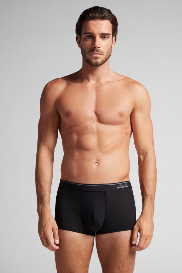 Intimssimi Super Fresh Micro-mesh Boxers Black | DUSVO72152