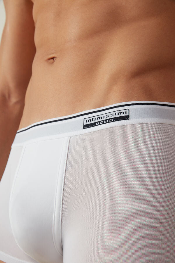 Intimssimi Super Fresh Micro-mesh Boxers White | USEAH87342