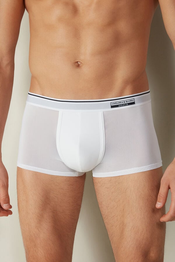 Intimssimi Super Fresh Micro-mesh Boxers White | USEAH87342