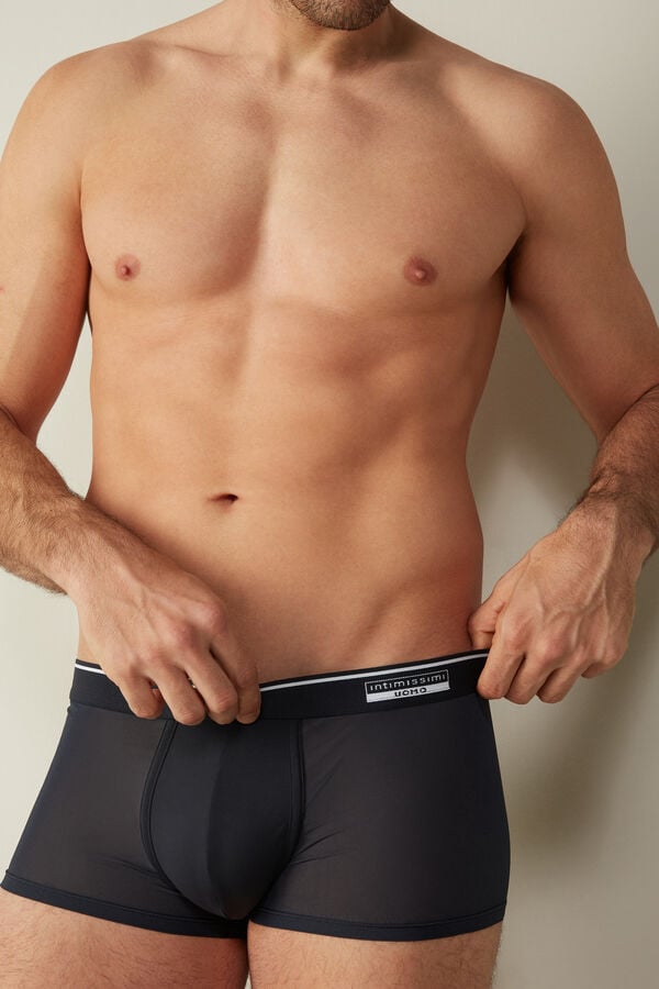 Intimssimi Super Fresh Micro-mesh Boxers Black | YUSVQ29042