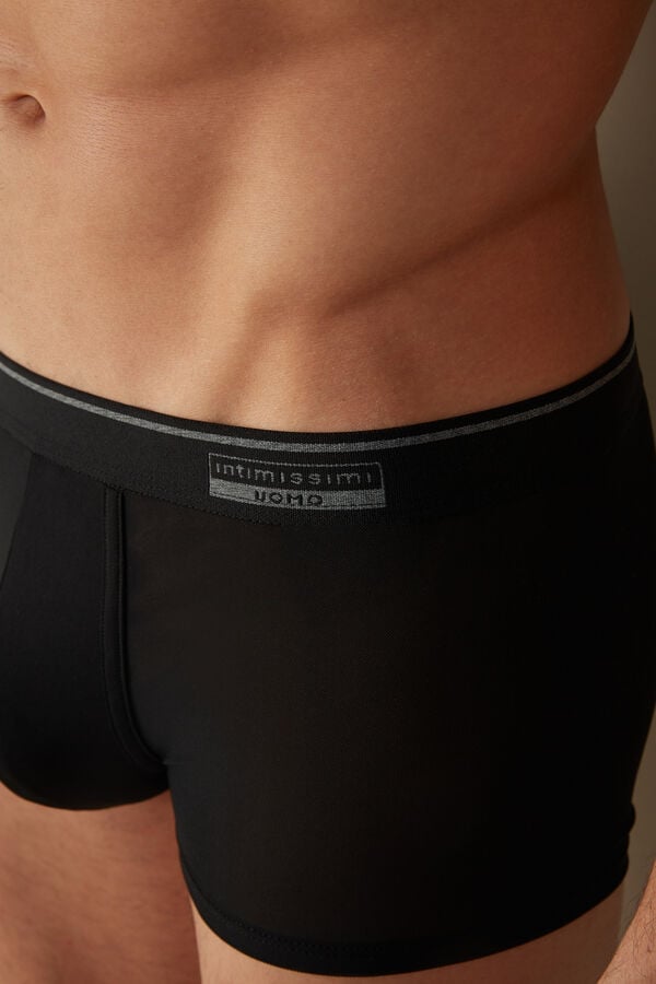 Intimssimi Super Fresh Micro-mesh Boxers Black | ZUSNQ48623