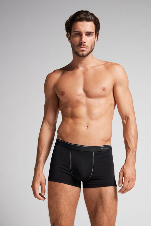 Intimssimi Supima® Cotton Boxers Black | GUSEC71217