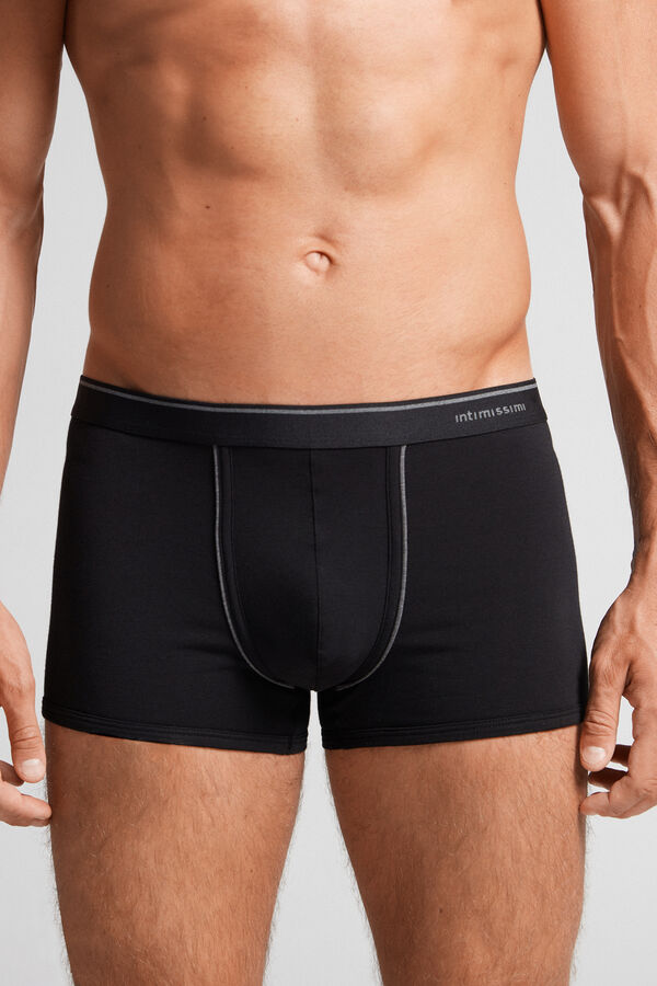 Intimssimi Supima® Cotton Boxers Black | YUSVQ35519