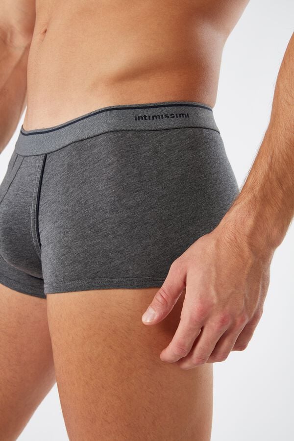 Intimssimi Supima® Cotton Boxers Dark Grey | USIIZ49524