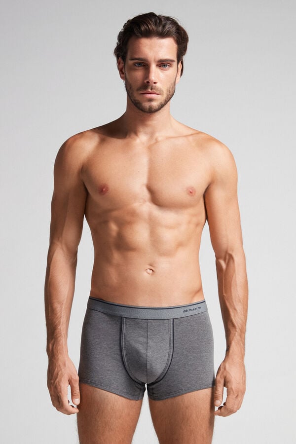 Intimssimi Supima® Cotton Boxers Dark Grey | USIIZ49524