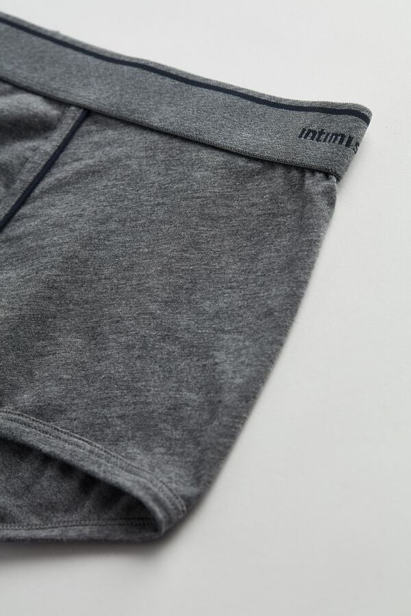 Intimssimi Supima® Cotton Boxers Dark Grey | USXBR62078