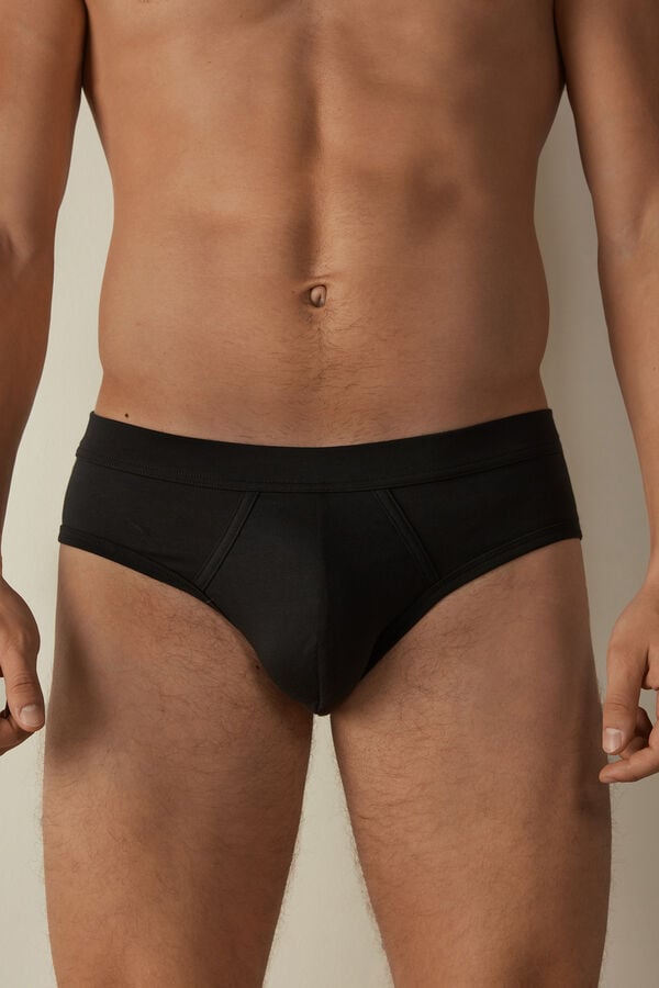 Intimssimi Supima® Cotton Briefs Black | USDYB11280