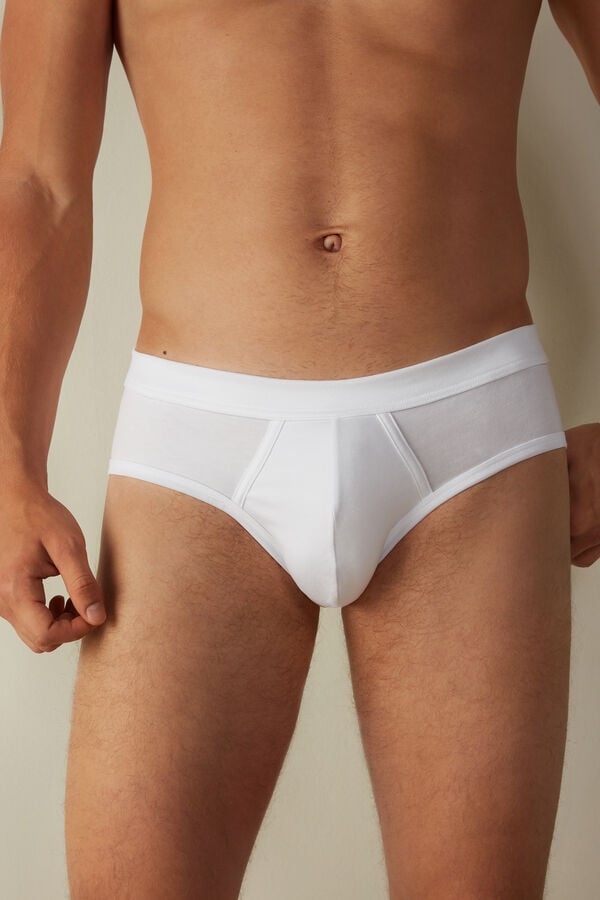 Intimssimi Supima® Cotton Briefs White | TUSPQ45611