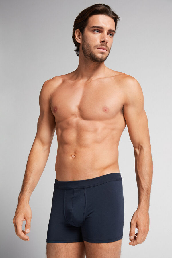 Intimssimi Supima® Cotton Loose Fit Boxers Blue | LUSTR52291