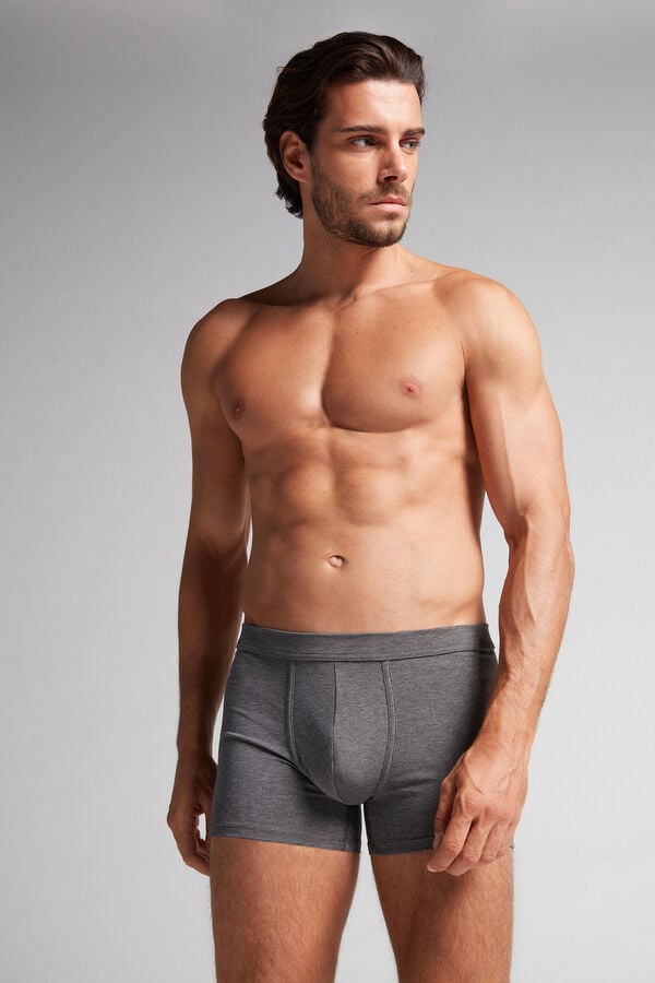 Intimssimi Supima® Cotton Loose Fit Boxers Dark Grey | MUSHR18202