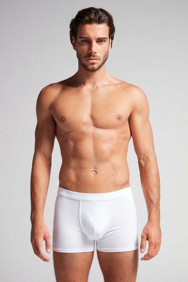 Intimssimi Supima® Cotton Loose Fit Boxers White | USIIZ35199