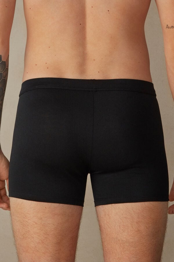 Intimssimi Supima® Cotton Loose Fit Boxers Black | USXBR59005