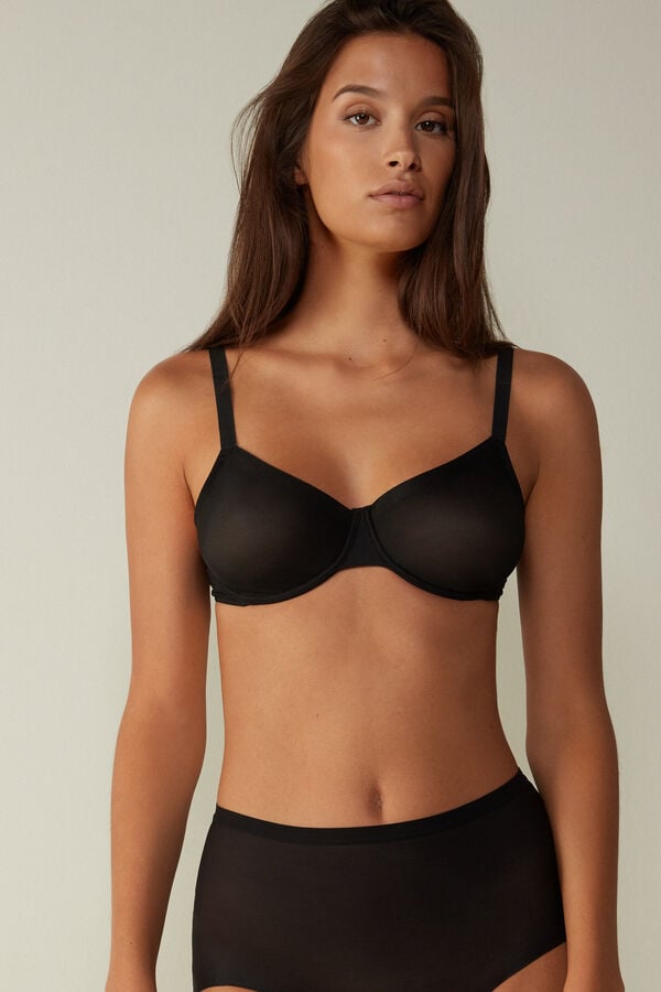 Intimssimi Sveva Invisible Touch Balconette Bra Black | BUSSD99165