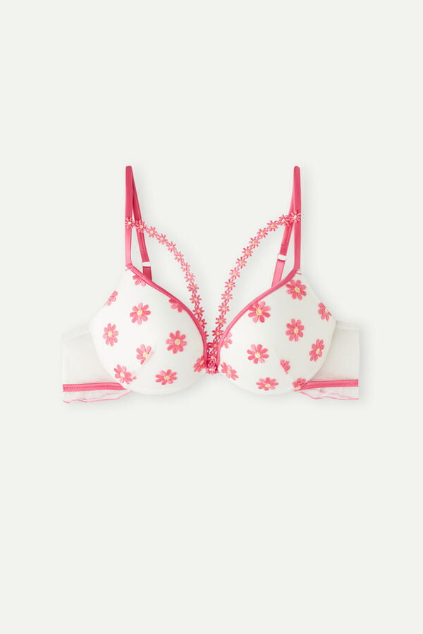 Intimssimi Sweet Like Daisies Simona Super Push-up Bra White | PUSQX94970