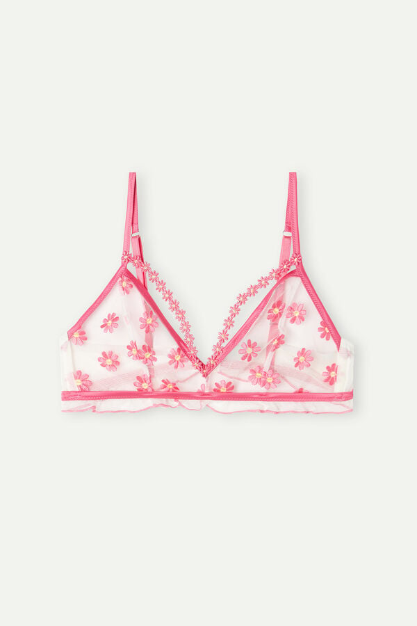 Intimssimi Sweet Like Daisies Triangle Bra White | BUSSD62044