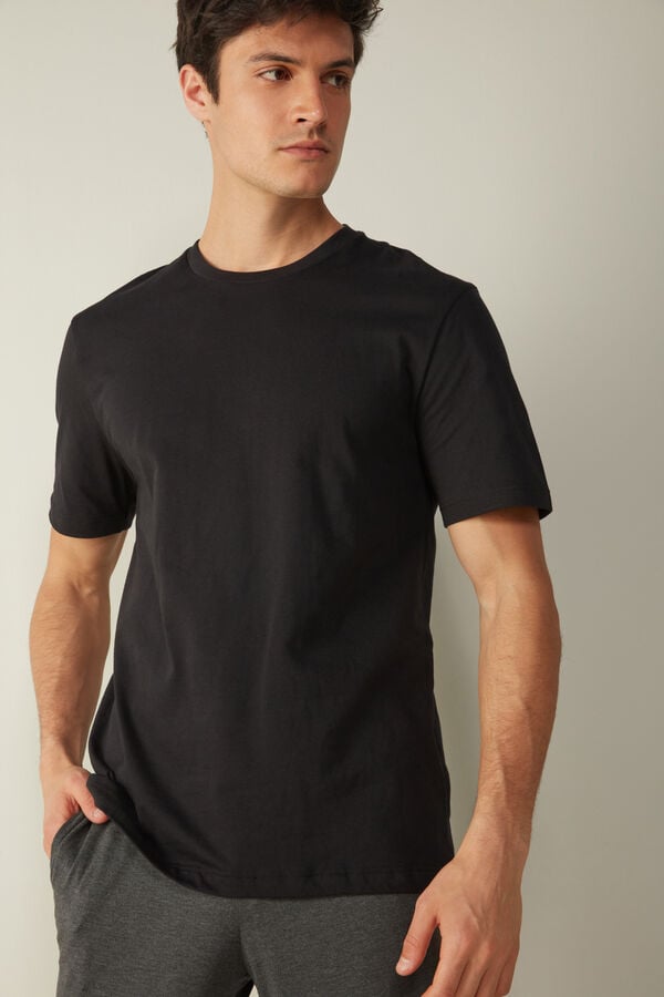 Intimssimi T-shirt in Cotton Jersey Black | DUSKV65384