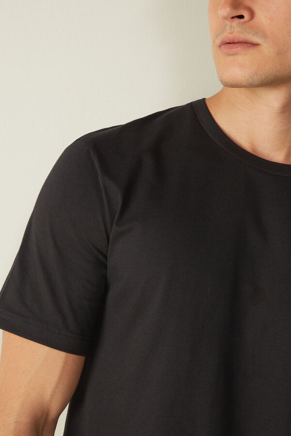 Intimssimi T-shirt in Cotton Jersey Black | USZPD72296