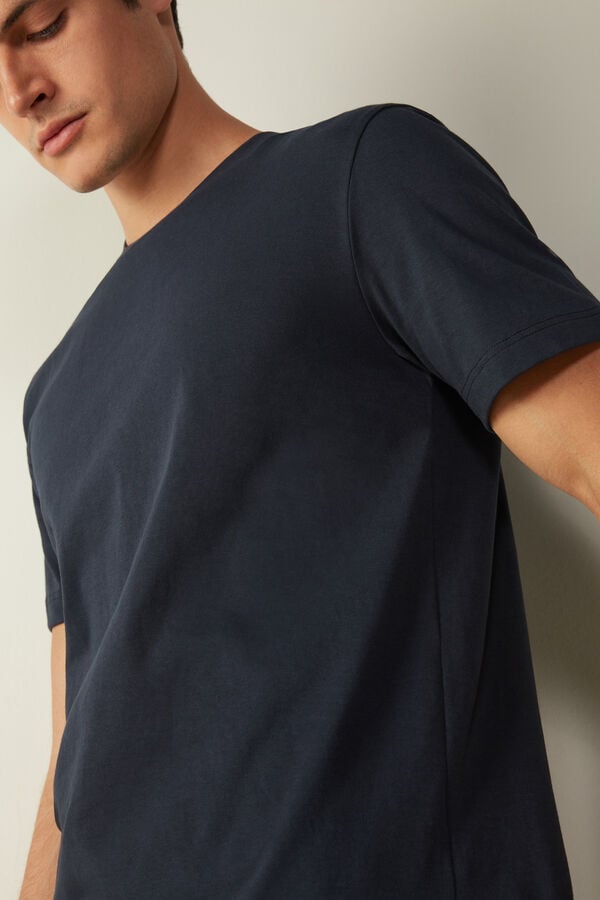 Intimssimi T-shirt in Cotton Jersey Blue | AUSDF82379