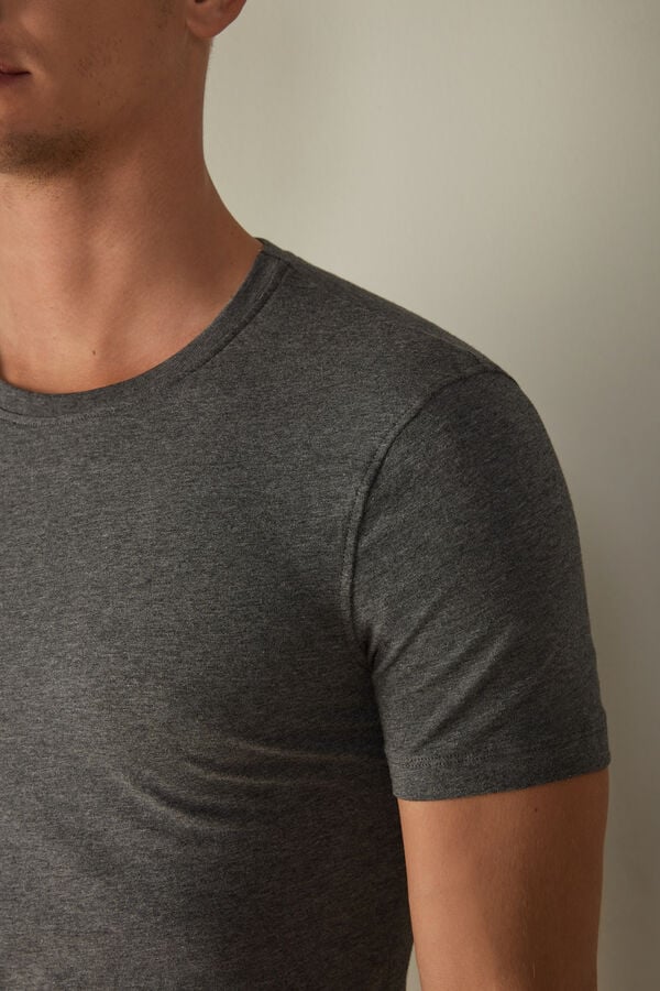 Intimssimi T-shirt in Stretch Supima® Cotton Dark Grey | FUSUI52754