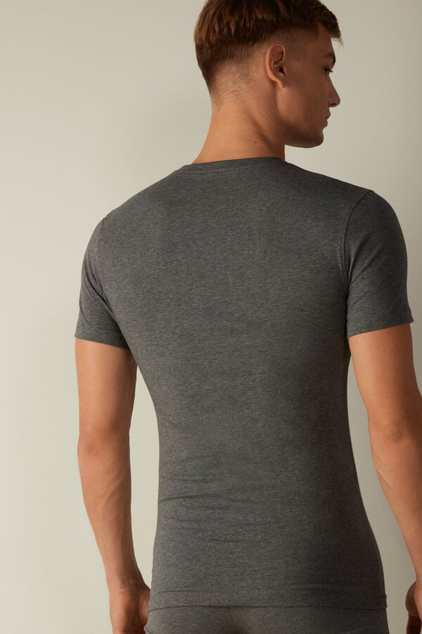 Intimssimi T-shirt in Stretch Supima® Cotton Dark Grey | FUSUI52754