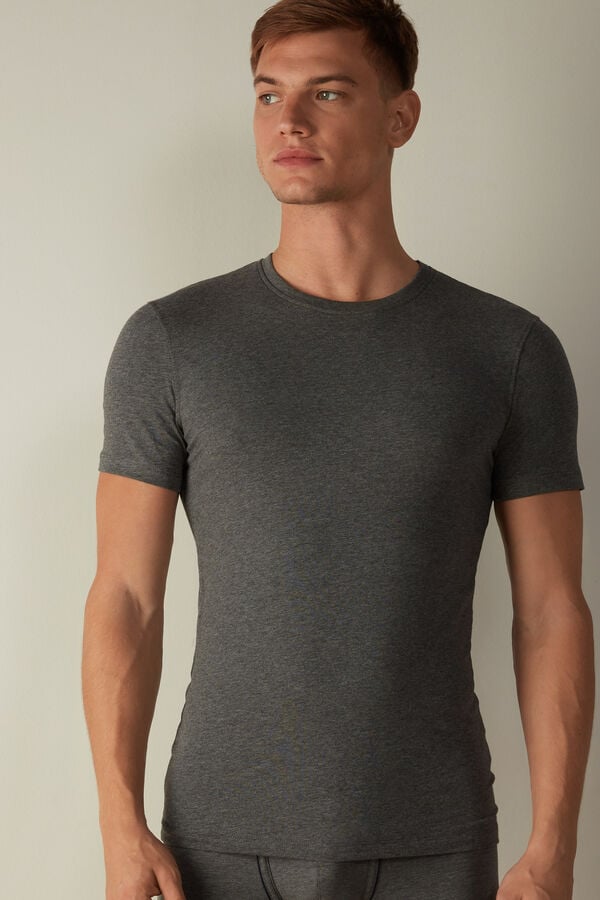 Intimssimi T-shirt in Stretch Supima® Cotton Dark Grey | FUSUI52754