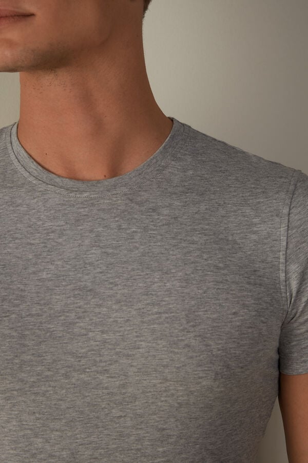 Intimssimi T-shirt in Stretch Supima® Cotton Grey | USDFL17375