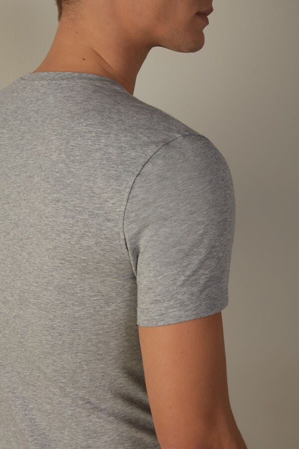 Intimssimi T-shirt in Stretch Supima® Cotton Grey | USDFL17375