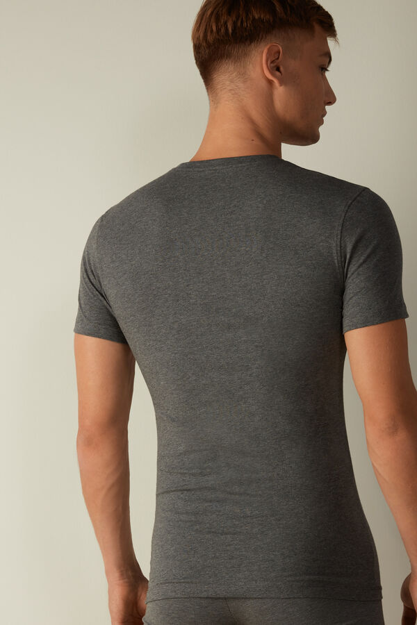 Intimssimi T-shirt in Stretch Supima® Cotton Dark Grey | USEAH15525