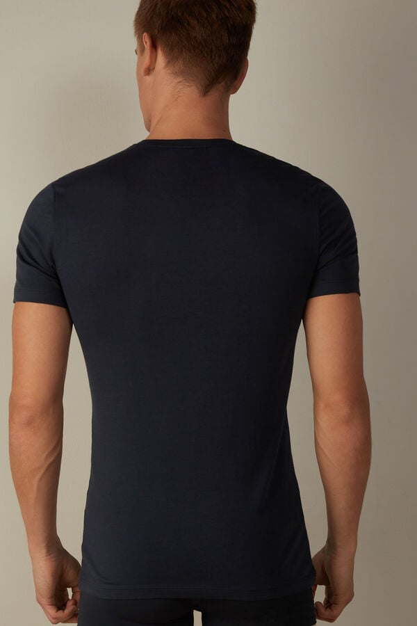 Intimssimi T-shirt in Stretch Supima® Cotton Blue | USJVR59390