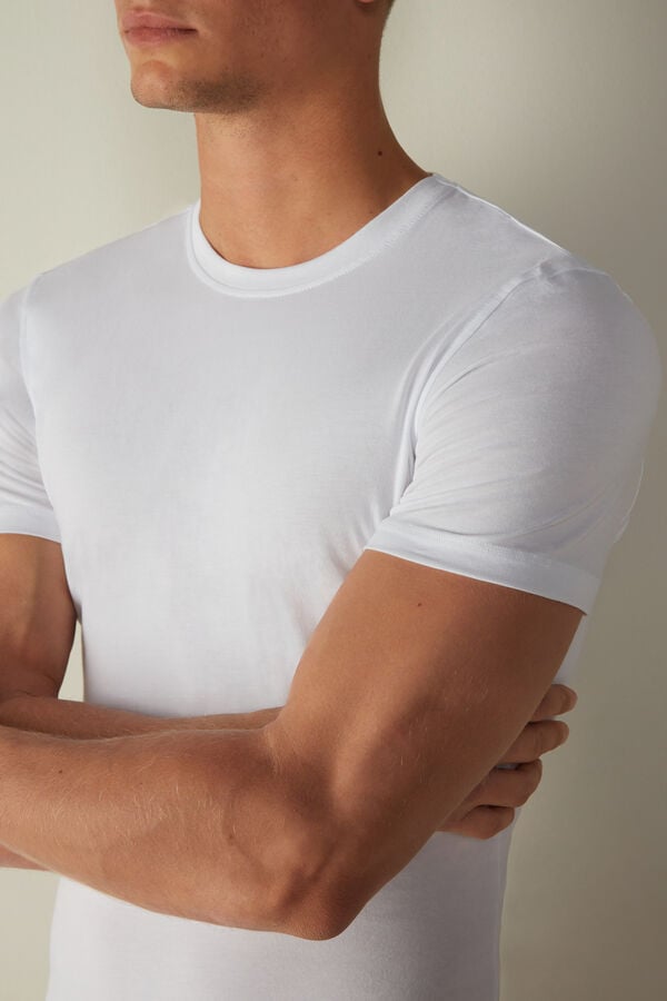 Intimssimi T-shirt in Stretch Supima® Cotton White | USJZR86367