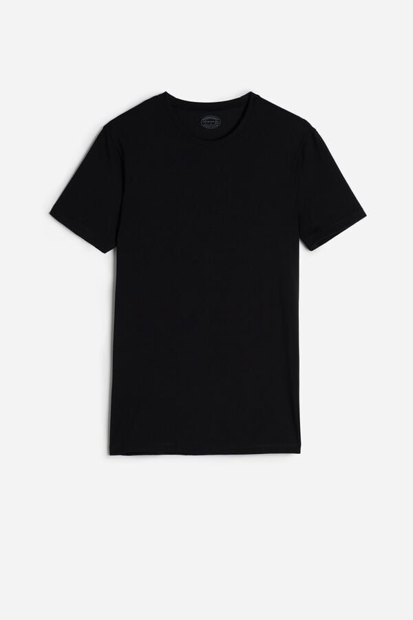 Intimssimi T-shirt in Stretch Supima® Cotton Black | USZPD18159