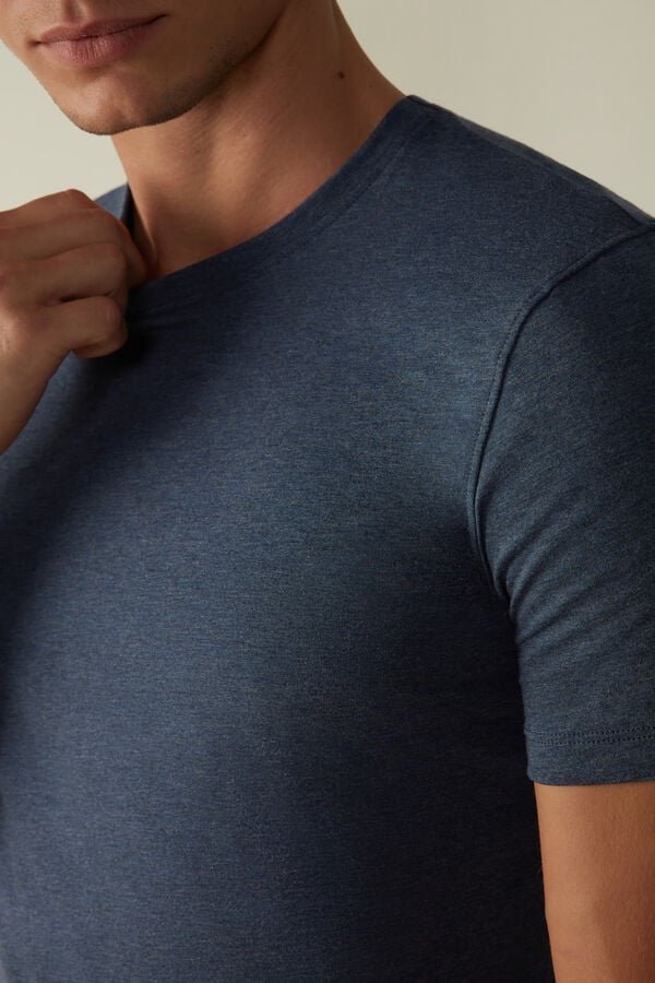 Intimssimi T-shirt in Stretch Supima® Cotton Blue | USZPD96030