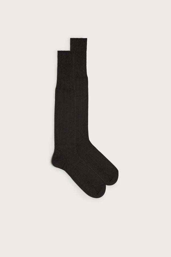 Intimssimi Tall Cashmere-Silk-Cotton Blend Socks Grey | XUSBH13677