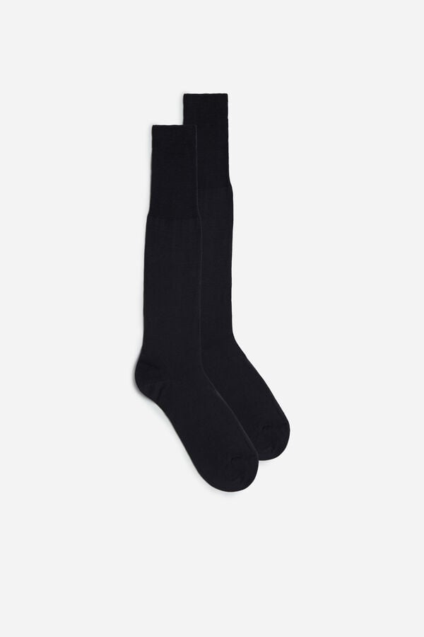 Intimssimi Tall Sateen Egyptian Cotton Socks Grey | BUSSD86125