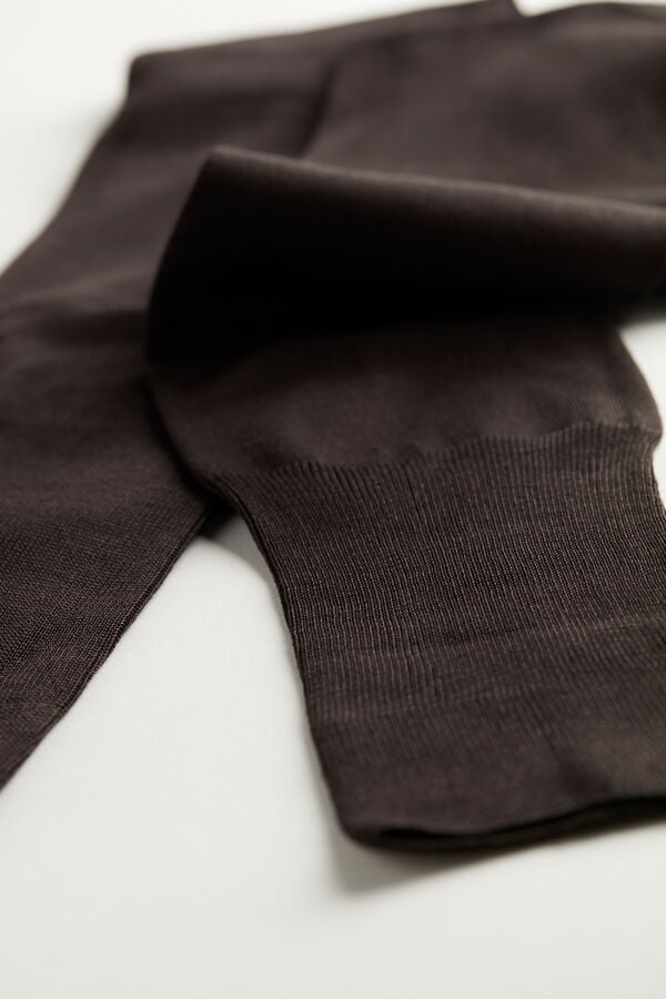 Intimssimi Tall Sateen Egyptian Cotton Socks Brown | USJZR67483