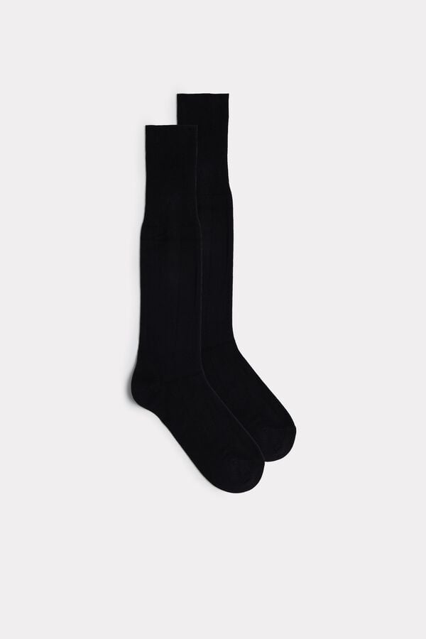 Intimssimi Tall Warm Cotton Socks Black | USZDE17125