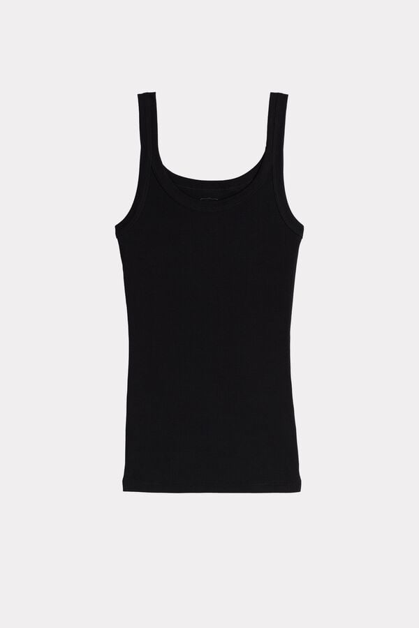 Intimssimi Tank Top in Supima® Cotton Black | GUSUC37748