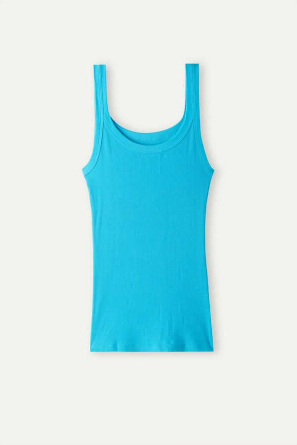 Intimssimi Tank Top in Supima® Cotton Blue | TUSPQ81820