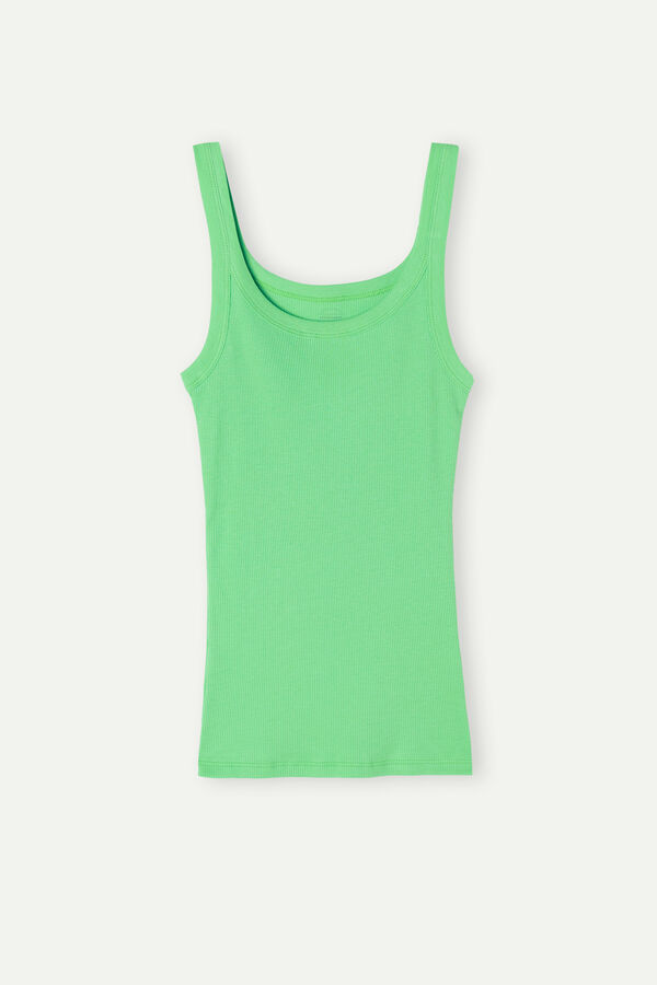 Intimssimi Tank Top in Supima® Cotton Green | UUSTG26714