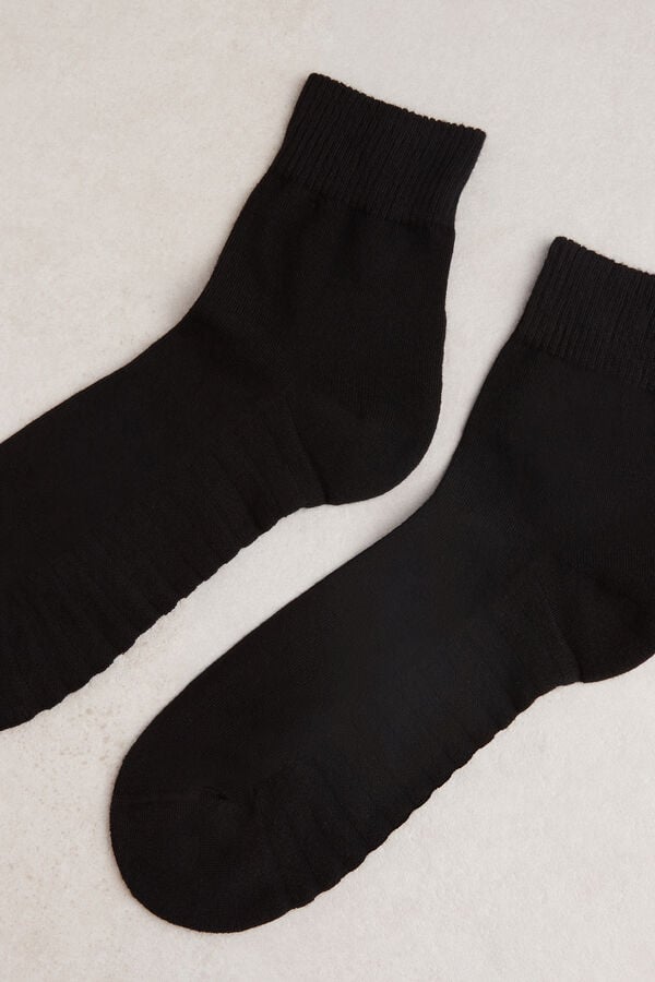 Intimssimi Terrycloth Short Socks Black | MUSFT75749