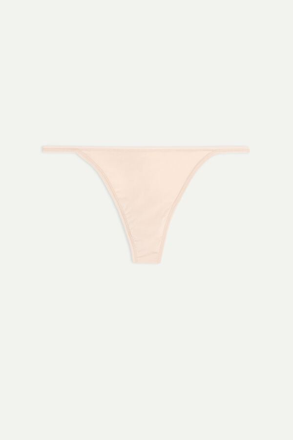 Intimssimi Thong with Ultralight Microfiber Straps Natural | USJKU80164