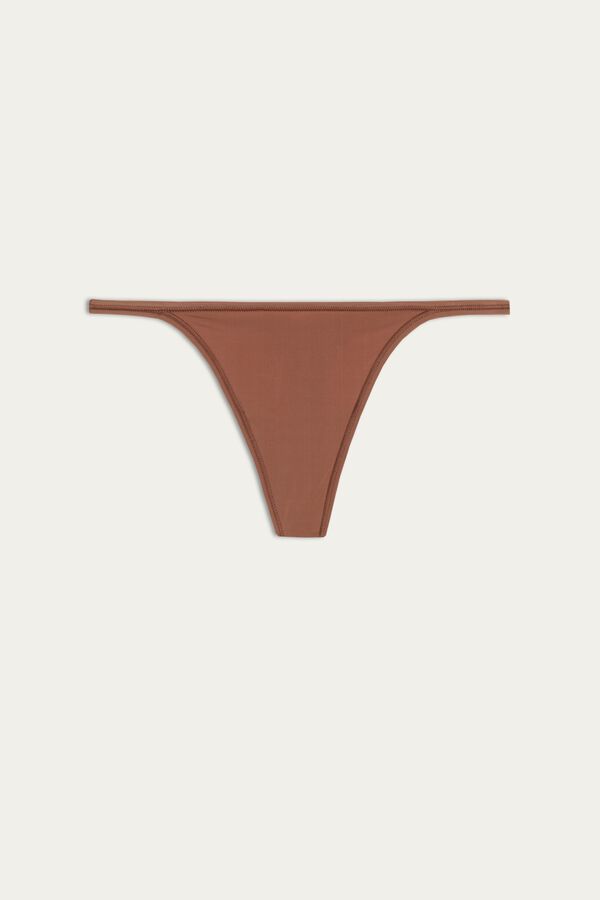 Intimssimi Thong with Ultralight Microfiber Straps Natural | USJVR94388