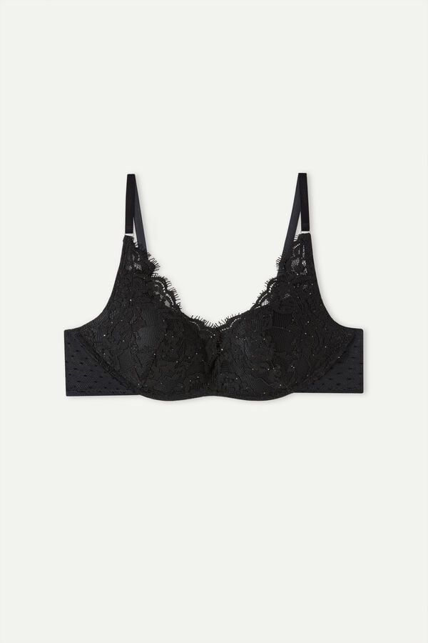 Intimssimi Time to Shine Gioia Super Push-up Bra Black | DUSVO98762