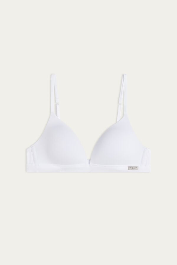 Intimssimi Tiziana Triangle Bra in Cotton White | MUSHR57815