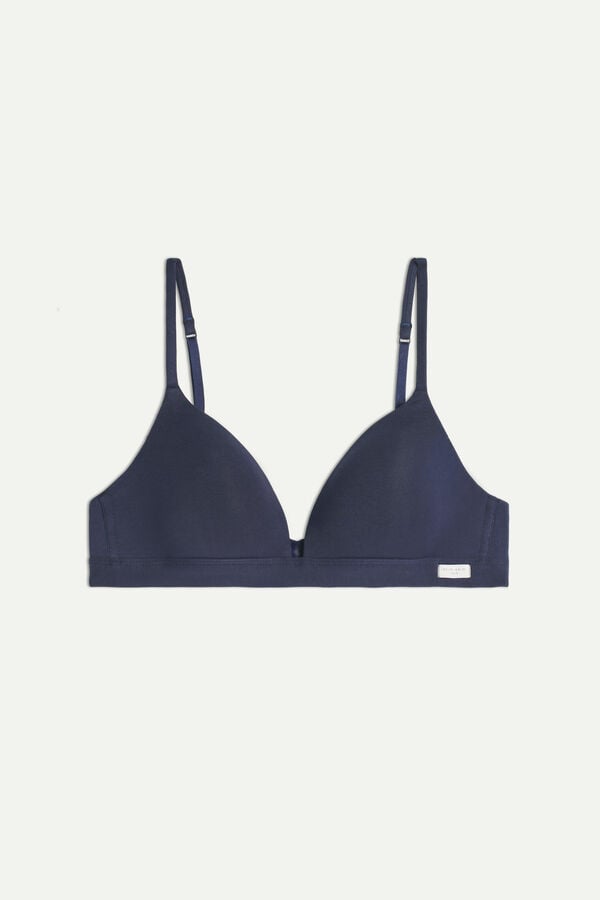 Intimssimi Tiziana Triangle Bra in Cotton Blue | TUSPQ84678