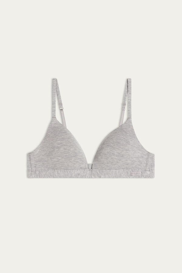 Intimssimi Tiziana Triangle Bra in Cotton Grey | USJVR83721