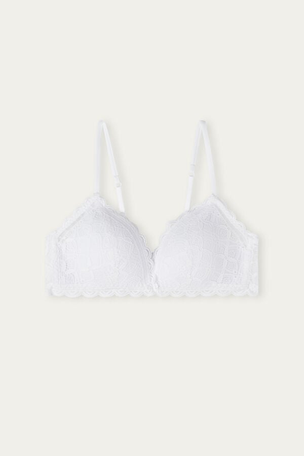 Intimssimi Tiziana Triangle Bra in Lace White | DUSKV70260