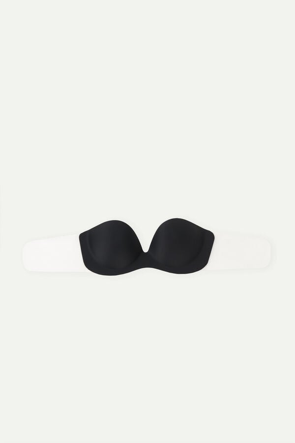 Intimssimi Transparent Back Strapless Bra Black | ZUSMJ92468