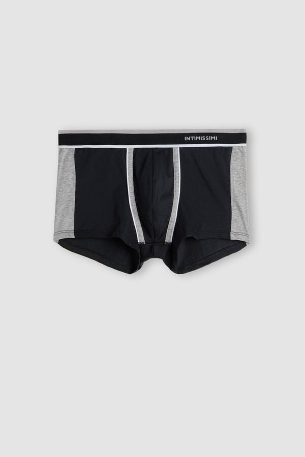 Intimssimi Two-tone Boxers in Stretch Supima® Cotton Black | TUSWZ49388