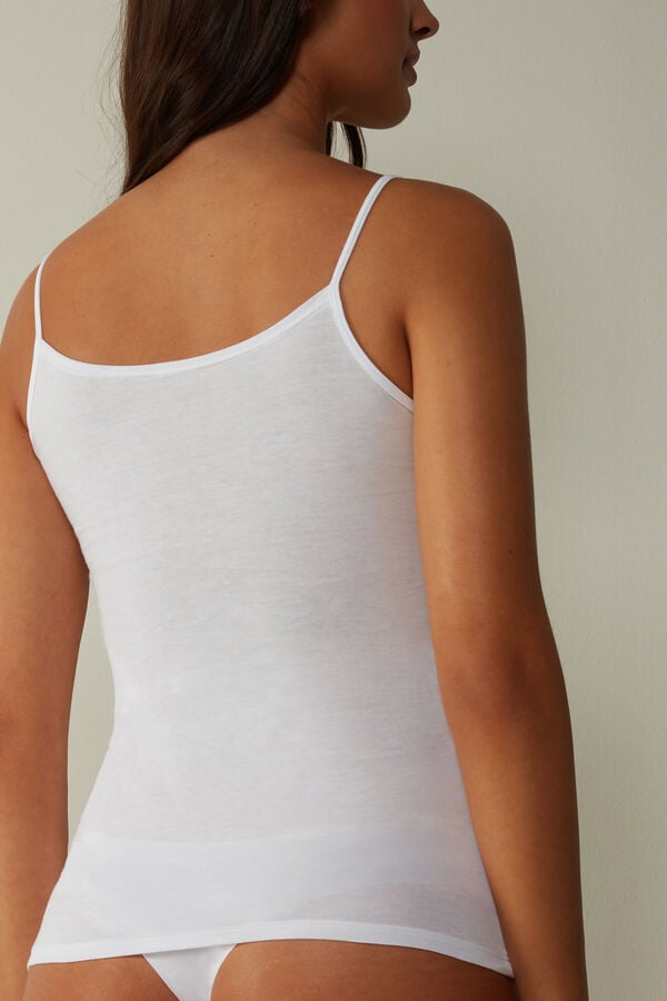 Intimssimi Ultrafresh Supima® Cotton Vest Top White | FUSHY93596